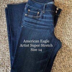 American Eagle Artist Super Stretch Jeans, Size 14